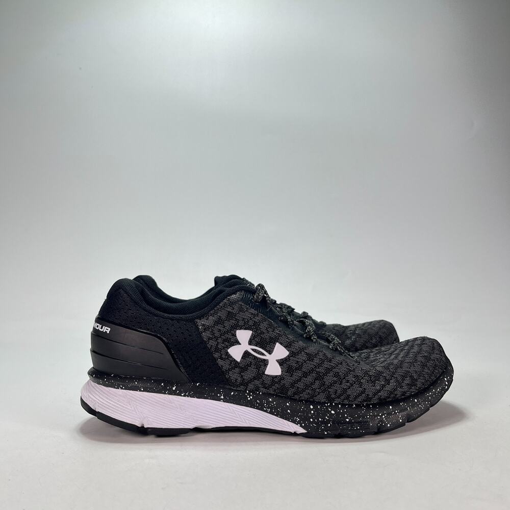 Under Armour Charged Escape 2 Black White Running Shoes 3020365-002 Women's Sz 7